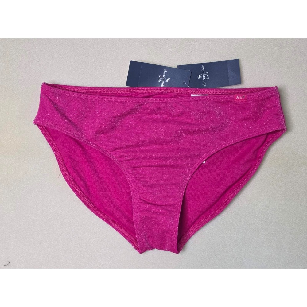Abercrombie & Fitch Kids Girls Pink Swim Bikini Bottoms Size 13 / 14 NWT